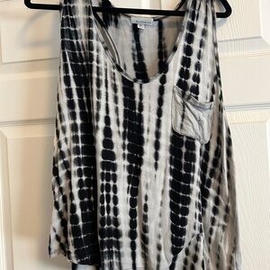 Allison Joy Monochrome Tie-Dye Tank Top